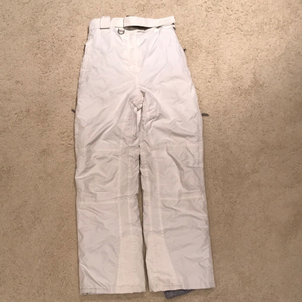 White snow pants